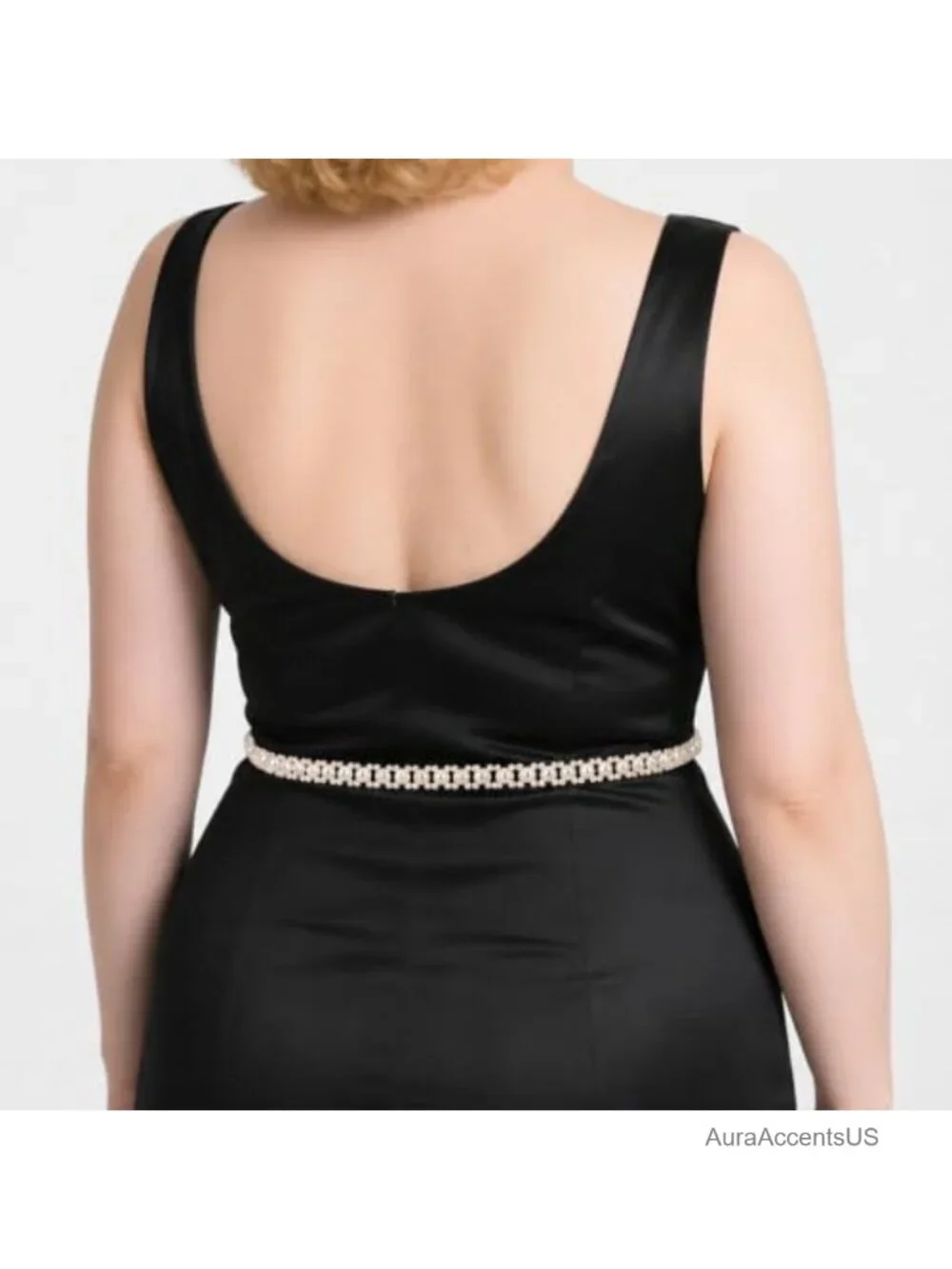 Synthetic Pearl Waist Chain Belt, Adjustable Chunky Body Jewelry for Dresses